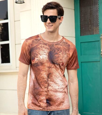 صدر مشعر من المعجبين للقمصان الرجالية رسومات مضحكة طاقم طاقم القمصان قصيرة الأكمام in Kuwait