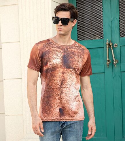 صدر مشعر من المعجبين للقمصان الرجالية رسومات مضحكة طاقم طاقم القمصان قصيرة الأكمام in Kuwait