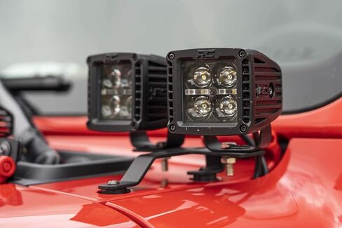 Rough Country Quad LED LED POD W/WHITE DRL لـ 18-23 JEEP JL/JT - 70824 in Saudi Arabia