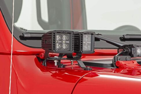 Rough Country Quad LED LED POD W/WHITE DRL لـ 18-23 JEEP JL/JT - 70824 in Saudi Arabia