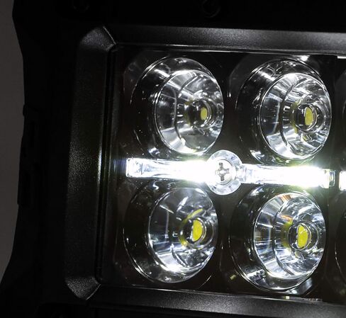 Rough Country Quad LED LED POD W/WHITE DRL لـ 18-23 JEEP JL/JT - 70824 in Saudi Arabia