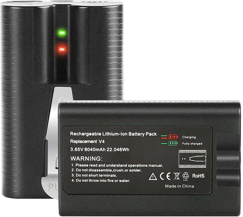 6040mAh 1Pack 3.65V Rechargeable Battery Replacement for Ring Battery Compatible with Ring-Video Doorbell 2/3/4/3 Plus, Stick Up Cam Battery (2nd & 3rd Gen), Spotlight Cam and Peephole Cam Battery in Saudi Arabia