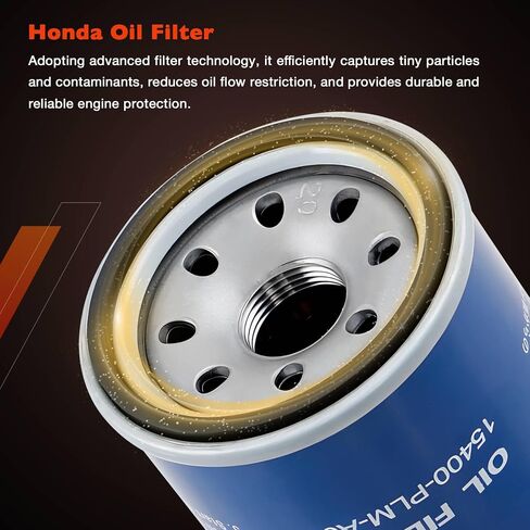 15400-PLM-A02 مرشحات الزيت متوافقة مع هوندا أكورد ، CR-V ، Civic ، Acura ، Pilot ، Odyssey Engine. يحل محل 15400-RTA-003 ، 15400-PR3-003 (5 أجهزة كمبيوتر) in Saudi Arabia