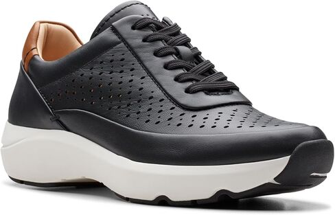 Clarks Women's Tivoli Grace Sneakers, Off White Leather, 8 in Saudi Arabia