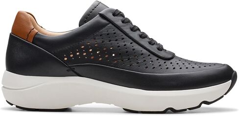Clarks Women's Tivoli Grace Sneakers, Off White Leather, 8 in Saudi Arabia