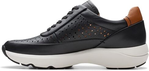 Clarks Women's Tivoli Grace Sneakers, Off White Leather, 8 in Saudi Arabia