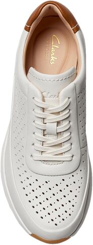 Clarks Women's Tivoli Grace Sneakers, Off White Leather, 8 in Saudi Arabia