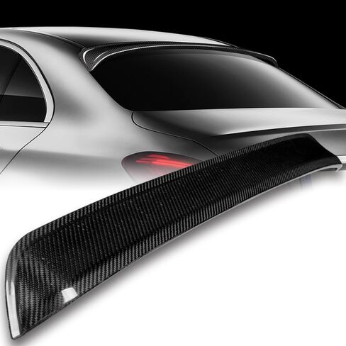 Q1-Tech ، المفسد السقف الخلفي المتوافق مع 2017-2023 Mercedes-Benz (W213) E53 E53 AMG E250 E300 E350 E400 E450 E63 AMG E43 AMG ، ألياف الكربون الحقيقية ، جناح مفسد سقف النافذة الخلفية in Saudi Arabia