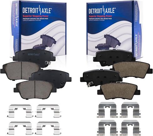 Detroit Axle-منصات الفرامل لـ 11-15 Hyundai Sonata ، 11-16 Kia Optima ، منصات الفرامل الأمامية والخلفية 2011 2012 2013 2014 2015 2015 in Saudi Arabia