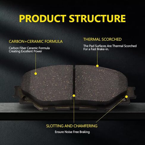 D914 D1086 Front Rear Semi-metallic Brake Pads Sets Compatible with Honda CR-V 2005-2006 2012-2016 in Kuwait