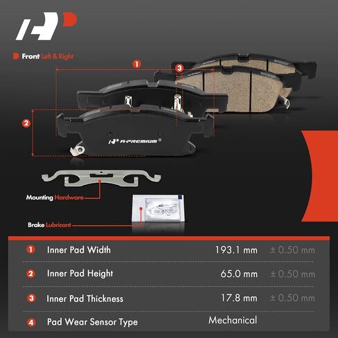 A-Premium Front Ceramic Disc Brake Pads Set Compatible with Ford Edge 2015-2021 & Lincoln MKX 2016-2018, Nautilus 2019-2023, 4 Pcs in Saudi Arabia