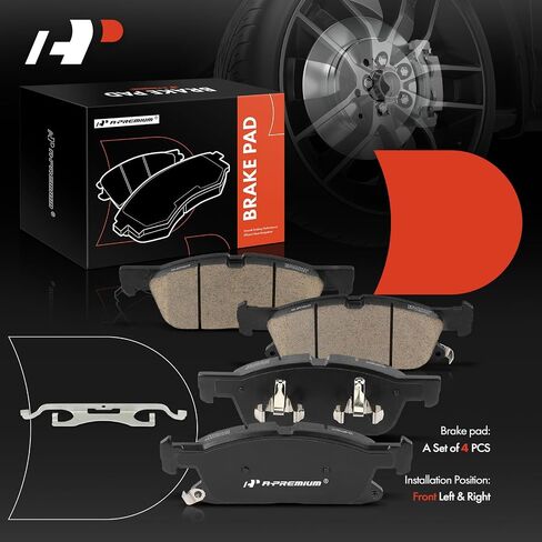 A-Premium Front Ceramic Disc Brake Pads Set Compatible with Ford Edge 2015-2021 & Lincoln MKX 2016-2018, Nautilus 2019-2023, 4 Pcs in Saudi Arabia