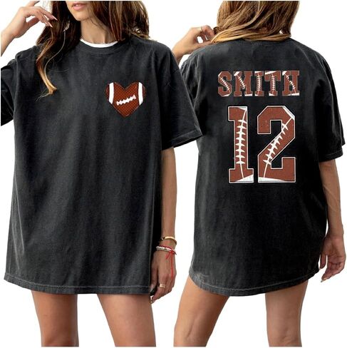 قميص أمي لكرة القدم ، اسمك مخصص لأمريكان لكرة القدم ، تي شيرت ، تي شيرت ذا ساوث ستيرت هدايا كبار in Kuwait