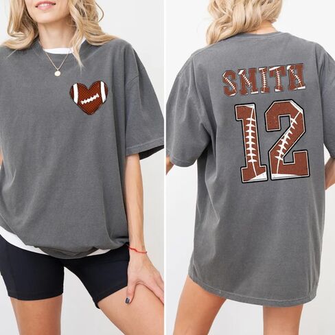 قميص أمي لكرة القدم ، اسمك مخصص لأمريكان لكرة القدم ، تي شيرت ، تي شيرت ذا ساوث ستيرت هدايا كبار in Kuwait