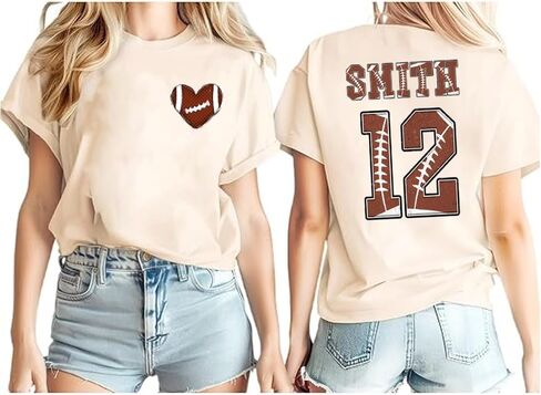 قميص أمي لكرة القدم ، اسمك مخصص لأمريكان لكرة القدم ، تي شيرت ، تي شيرت ذا ساوث ستيرت هدايا كبار in Kuwait