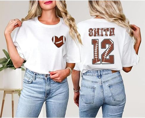 قميص أمي لكرة القدم ، اسمك مخصص لأمريكان لكرة القدم ، تي شيرت ، تي شيرت ذا ساوث ستيرت هدايا كبار in Kuwait