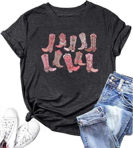 Womens Boho Floral Shirt Vintage Flower Graphic Tee T-Shirt Summer Short Sleeve T Shirts Cute T Shirt Tops in Saudi Arabia