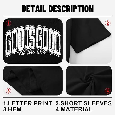 Christian T Shirts for Women God is Good Shirt Oversized Jesus Religious Faith Inspirational Tshirts Bible Verse Tops in Saudi Arabia