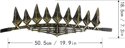 التاج القوطية للرجال هالوين كرو تاج من العصور الوسطى شريرة الملك/ملكة الرأس in Kuwait