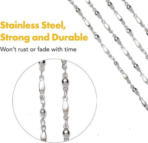 Breakaway Women's Lanyard Strong Stainless Steel Chain, Trendy ID Badge Card Holder Teacher Nurse Cruise Keys Keychain in Kuwait