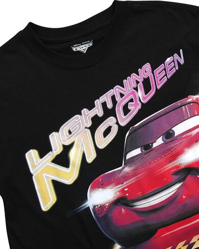Disney Womens Graphic T Shirt - Pixar Cars Lightning McQueen Marie Crop Top Short Sleeve Graphic Tees للنساء (الأحجام: S -XL) in Saudi Arabia
