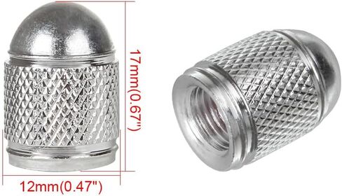 Senzeal 5PCS Aluminum Bullet Style Tire Valve Caps Universal Dust Cap for Trucks Cars Bikes Motorcycles SUVs (Silver) in Saudi Arabia