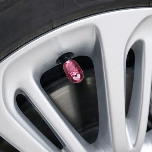 SENZEAL 5PCS ألمنيوم النمط الرصاصة صمام الإطارات CAPS Universal Dust Cap for Trucks Cars Bikes Motorcycles SUVS (Silver) in Kuwait