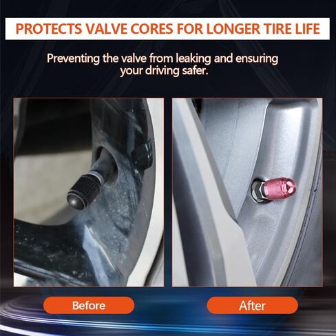 SENZEAL 5PCS ألمنيوم النمط الرصاصة صمام الإطارات CAPS Universal Dust Cap for Trucks Cars Bikes Motorcycles SUVS (Silver) in Kuwait