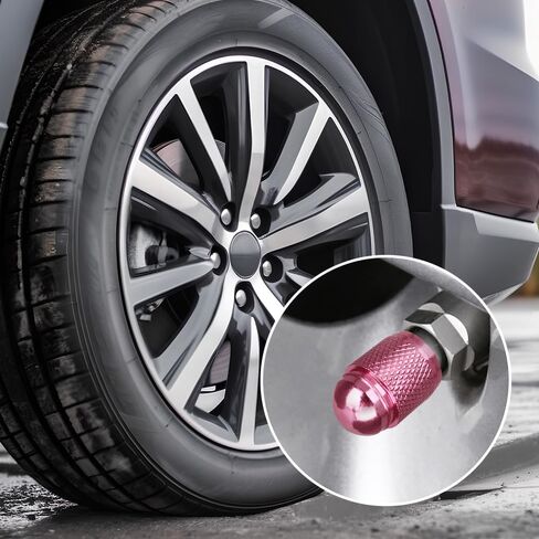 SENZEAL 5PCS ألمنيوم النمط الرصاصة صمام الإطارات CAPS Universal Dust Cap for Trucks Cars Bikes Motorcycles SUVS (Silver) in Kuwait
