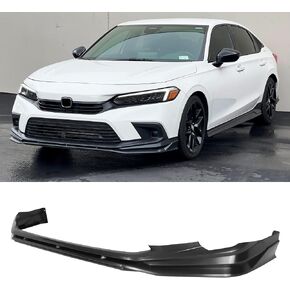 FREEMOTOR802 Compatible with 2022-2024 Honda Civic 11th Gen Sedan & Hatchback 4-Door Front Bumper Lip, Front Bumper Lower Lip Spoiler BodyKit Unpainted Black PP - Polypropylene in Saudi Arabia