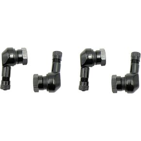 4pcs 90 Degree Black Motorcycle Tire Valve Stems Install Diameter 10-11.3mm Rim Wheel Tubeless Angle Air Stem Compatible with Harley Davidson BMW Honda Kawasaki Suzuk Triumph Bike in Saudi Arabia