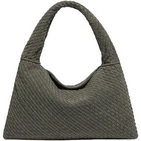 Slouchy Woven Suede Hobo Bags Women Trendy Suede Tote Bag Purse Shoulder Satchel Work Bag Top Handle Vintage Satchels Handbag in Kuwait