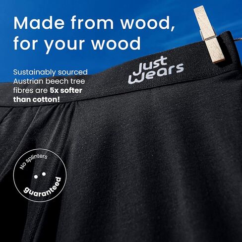 ملخصات Justwears Boxer - حزمة 2 | مكافحة الغضب ، لا ركوب ، الملابس الداخلية العضوية للرجال | للارتداء اليومي أو الرياضة in Kuwait