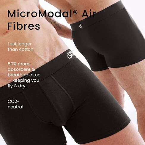 ملخصات Justwears Boxer - حزمة 2 | مكافحة الغضب ، لا ركوب ، الملابس الداخلية العضوية للرجال | للارتداء اليومي أو الرياضة in Kuwait
