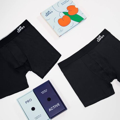 ملخصات Justwears Boxer - حزمة 2 | مكافحة الغضب ، لا ركوب ، الملابس الداخلية العضوية للرجال | للارتداء اليومي أو الرياضة in Kuwait