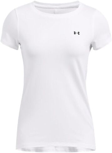 تي شيرت نسائي بأكمام قصيرة من Under Armour HeatGear Armor، (383) أخضر قديم / / أبيض، مقاس كبير in Saudi Arabia