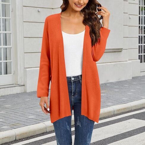 Cardigans for Women Trendy 2025 Lightweight Long Sleeve Open Front Coatigan Sweater Casual Ladies Coats Fall Fashion in Kuwait