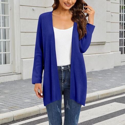 Cardigans for Women Trendy 2025 Lightweight Long Sleeve Open Front Coatigan Sweater Casual Ladies Coats Fall Fashion in Kuwait