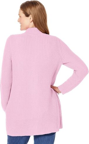 Woman Within Plus Size Zip Front Shaker Cardigan in Saudi Arabia