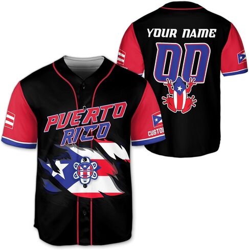 Custom Puerto Rico Shirt, Puerto Rico Jersey Baseball, Puerto Rico Jerseys for Men, Puerto Rico Baseball Jersey in Saudi Arabia
