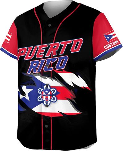 Custom Puerto Rico Shirt, Puerto Rico Jersey Baseball, Puerto Rico Jerseys for Men, Puerto Rico Baseball Jersey in Saudi Arabia