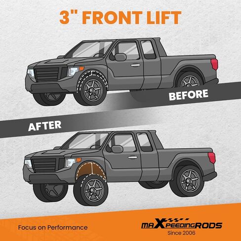 maXpeedingrods 3" Front Coil Spring Spacer for 1994-2013 Dodge Ram 1500/2500/ 3500 4WD Suspension Leveling Lift Kit, Gray in Saudi Arabia
