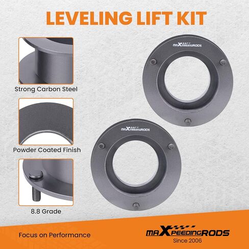 maXpeedingrods 3" Front Coil Spring Spacer for 1994-2013 Dodge Ram 1500/2500/ 3500 4WD Suspension Leveling Lift Kit, Gray in Saudi Arabia
