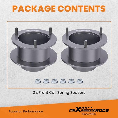 maXpeedingrods 3" Front Coil Spring Spacer for 1994-2013 Dodge Ram 1500/2500/ 3500 4WD Suspension Leveling Lift Kit, Gray in Saudi Arabia