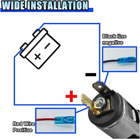 Cigarette Lighter Socket, DC 12V Car Power Outlet Socket Replacement, Waterproof Car Cigarette Lighter Adapter with Cover and Wiring Harness, Universal Auto Accessories for Car, RV, Boat (1PC) in Saudi Arabia