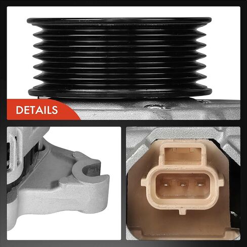 A-Premium Alternator Compatible with Ford E-150 2009-2014, E-250 2009-2014, E-350 Super Duty 2009-2019 2021, E-450 Super Duty 2009-2019 2021, 4.6L 5.4L 6.8L 7.3L, 12V 120A 6-Groove Pulley Clockwise in Saudi Arabia