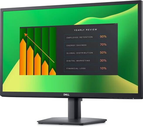 Dell E2423H Flicker Free Monitor, 24" FHD VA (1920x1080) 60Hz Anti-Glare Display, 1 x DisplayPort, 1 x VGA, VESA Mount (100x100mm), Ideal for Home & Business, Black Color (2024 Latest Model) in Saudi Arabia