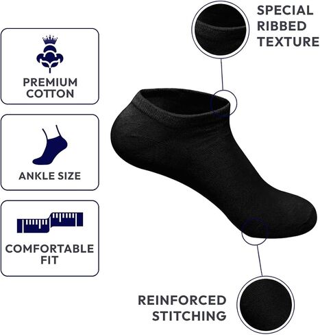 10-Pack Unisex Short Cotton Socks, Assorted Colors, Invisible Design, Polyamide Blend for Comfort in Saudi Arabia