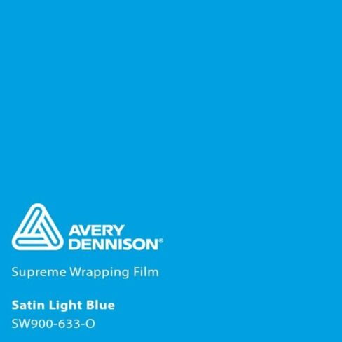 Averry SW900 SATIN LIGHT Blue | 633-O | فيلم Wrap Vinyl Car Wrap (5 أقدام × 10 قدم (50 قدم مربع) in Kuwait