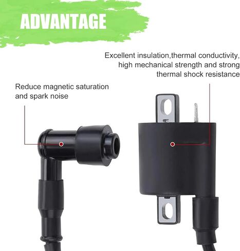 Motorcycle Ignition Coil, CG125 150 200 250CC Ignition Coil High Voltage, for Most ATVs Quads Dirt Bikes Pit Bikes Scooters Buggies Motorcycles and Go Karts (Black) in Saudi Arabia